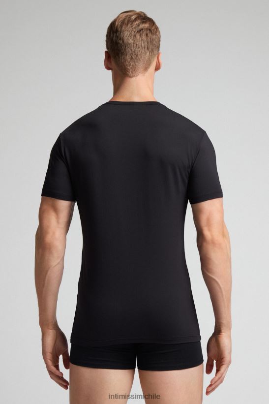 Intimissimi camiseta de microfibra hombres 019-negro vestir L4BXFJ454