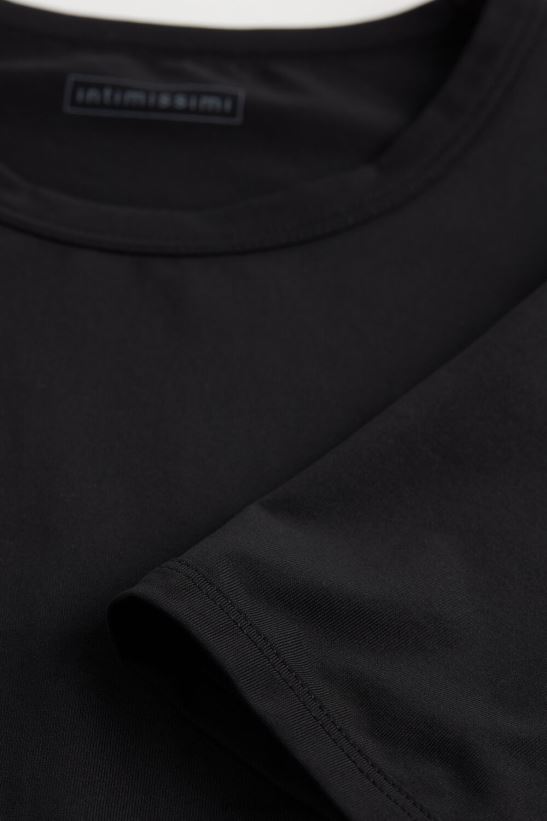 Intimissimi camiseta de microfibra hombres 019-negro vestir L4BXFJ454