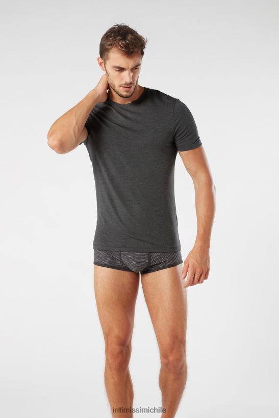 Intimissimi camiseta de modal y seda hombres 040-mezcla gris oscuro vestir L4BXFJ262