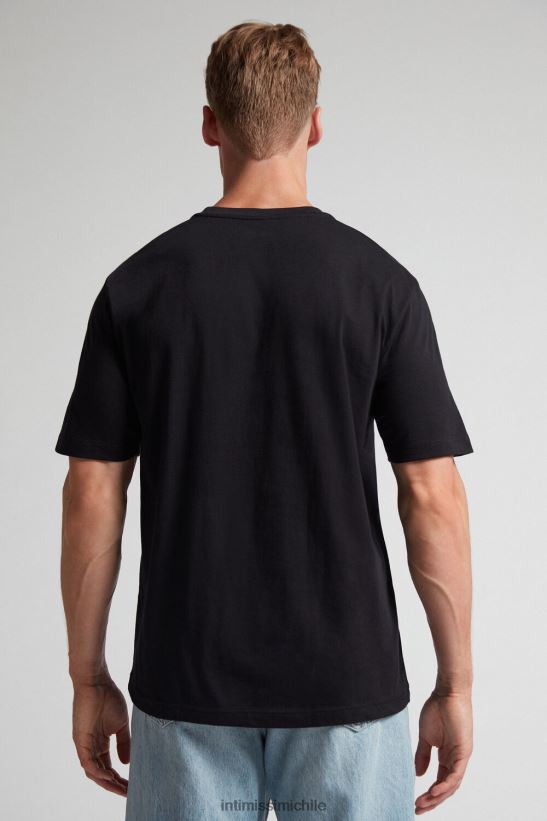 Intimissimi camiseta de punto de algodón hombres 019-negro vestir L4BXFJ225