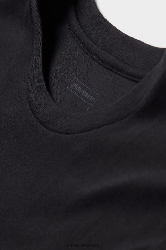 Intimissimi camiseta de punto de algodón hombres 019-negro vestir L4BXFJ225