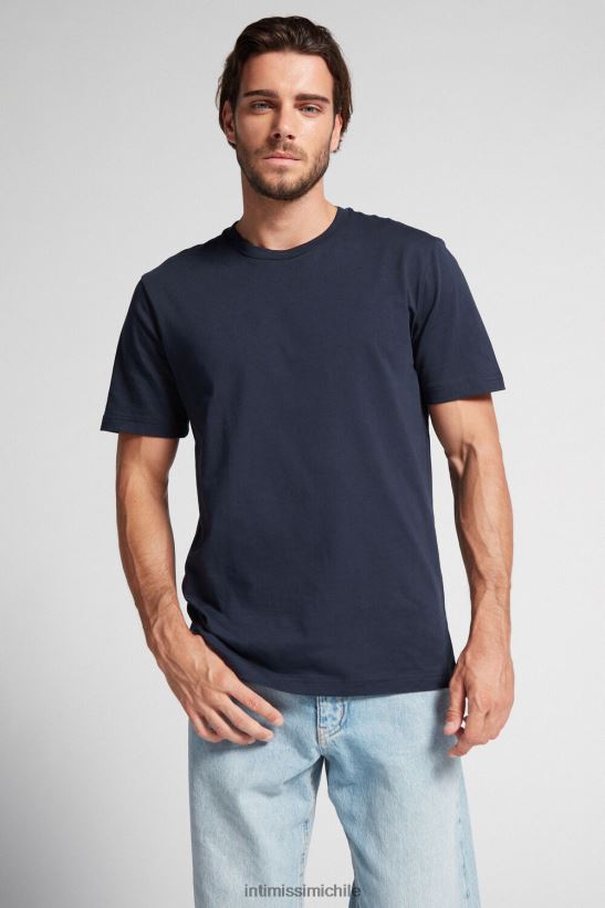 Intimissimi camiseta de punto de algodón hombres 800-azul medianoche vestir L4BXFJ224