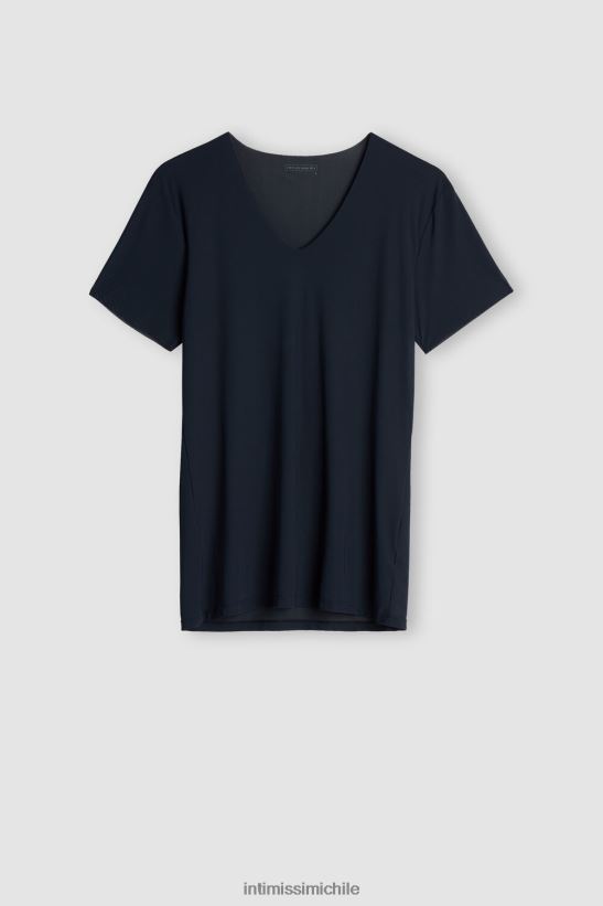 Intimissimi top de micromalla con bordes sin rematar hombres 800-azul medianoche vestir L4BXFJ264