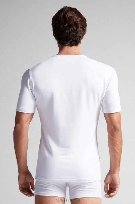 Intimissimi top de modal y cachemira de manga corta hombres 001-blanco vestir L4BXFJ228