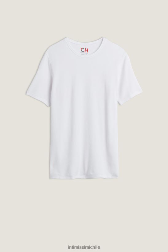 Intimissimi top de modal y cachemira de manga corta hombres 001-blanco vestir L4BXFJ228