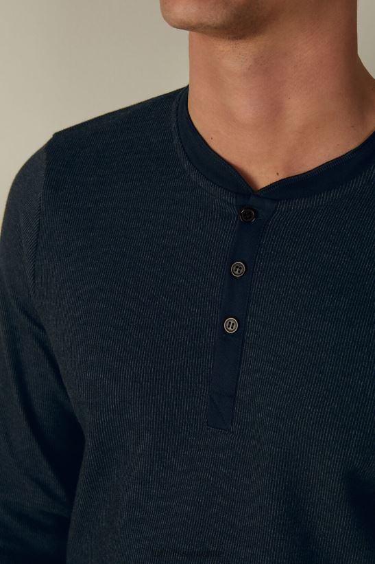 Intimissimi top cálido de algodón de manga larga hombres 800-azul medianoche vestir L4BXFJ221