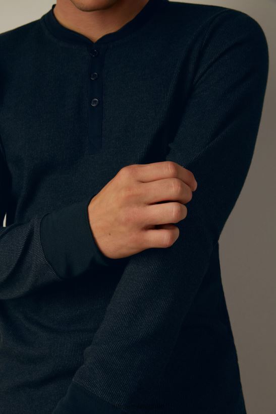 Intimissimi top cálido de algodón de manga larga hombres 800-azul medianoche vestir L4BXFJ221