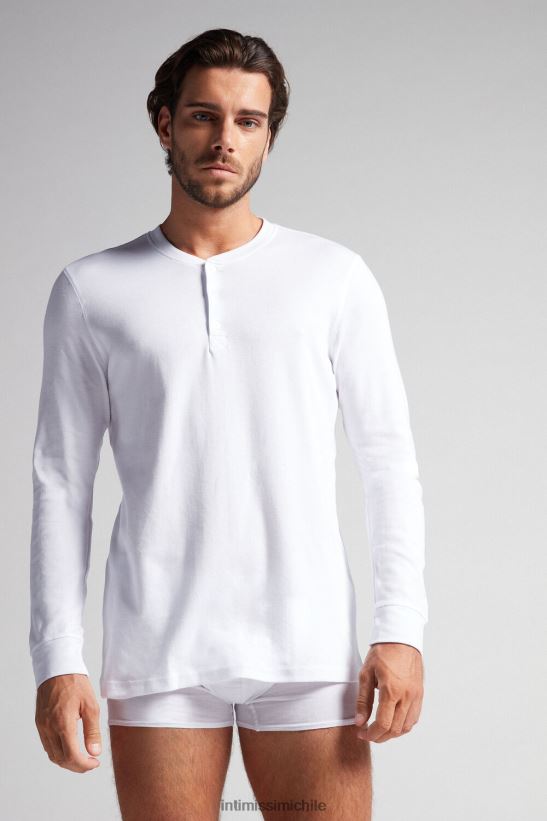 Intimissimi top de manga larga en interlock supima hombres 001-blanco vestir L4BXFJ238