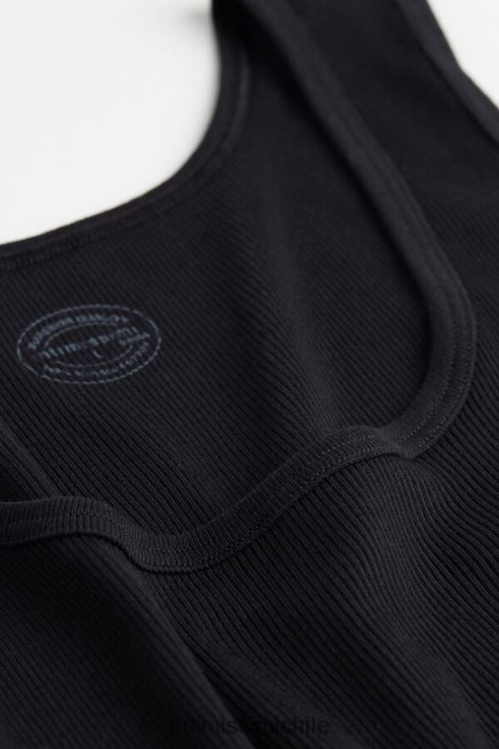 Intimissimi camiseta sin mangas de canalé de algodón supima hombres 019-negro vestir L4BXFJ243