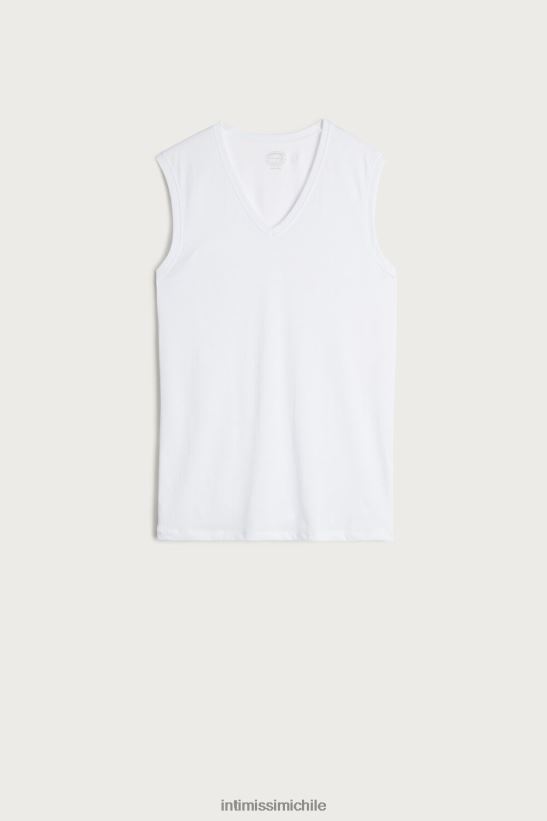 Intimissimi top sin mangas de algodón supima con tirantes anchos hombres 001-blanco vestir L4BXFJ270