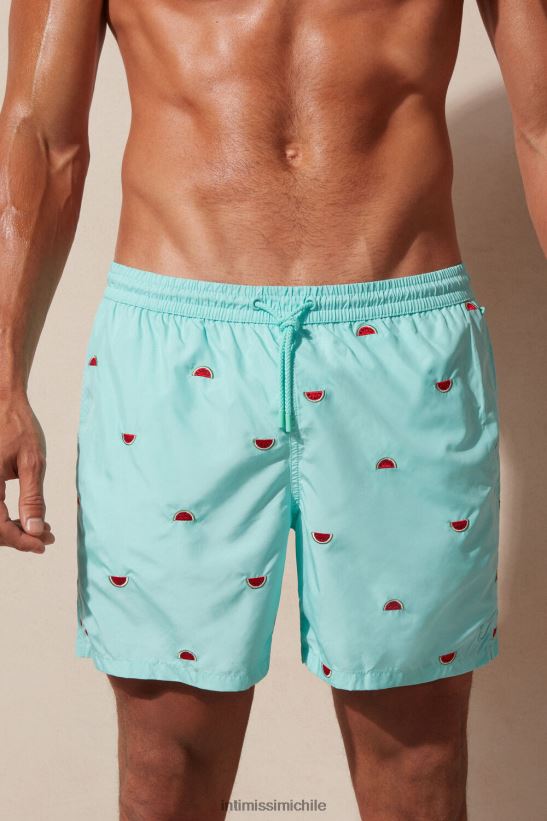Intimissimi shorts de baño con bordado de sandías hombres 255j-bordado sandía verde agua vestir L4BXFJ429