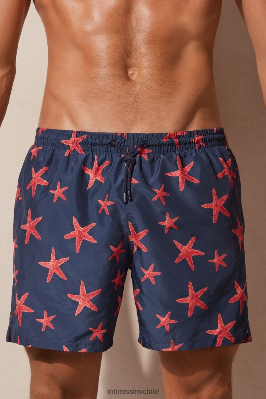 Intimissimi shorts de baño con estampado de estrellas de mar hombres 275j-estampado de estrellas de mar azul profundo vestir L4BXFJ404