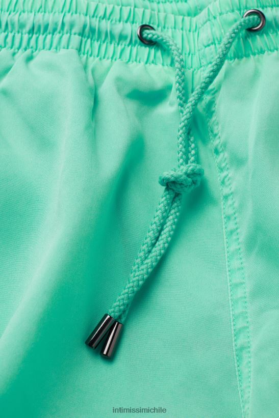 Intimissimi shorts de baño con lavado a la piedra hombres 282j-delave verano verde vestir L4BXFJ442