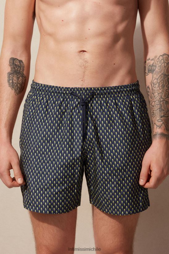 Intimissimi shorts de baño con microestampado de helado hombres 269j-helado azul profundo vestir L4BXFJ417