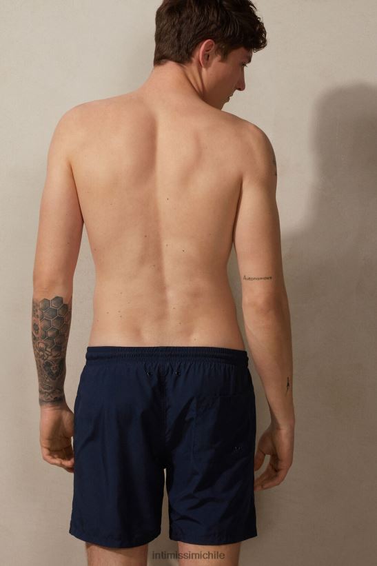 Intimissimi shorts de baño de color liso hombres 1467-azul intenso vestir L4BXFJ447