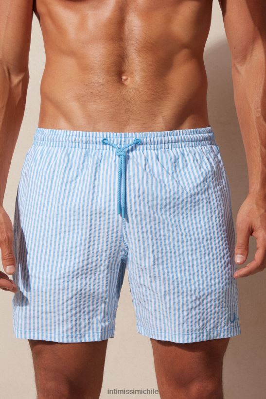Intimissimi shorts de baño de sirsaca a rayas hombres 279j-bianco/azzurro vestir L4BXFJ439