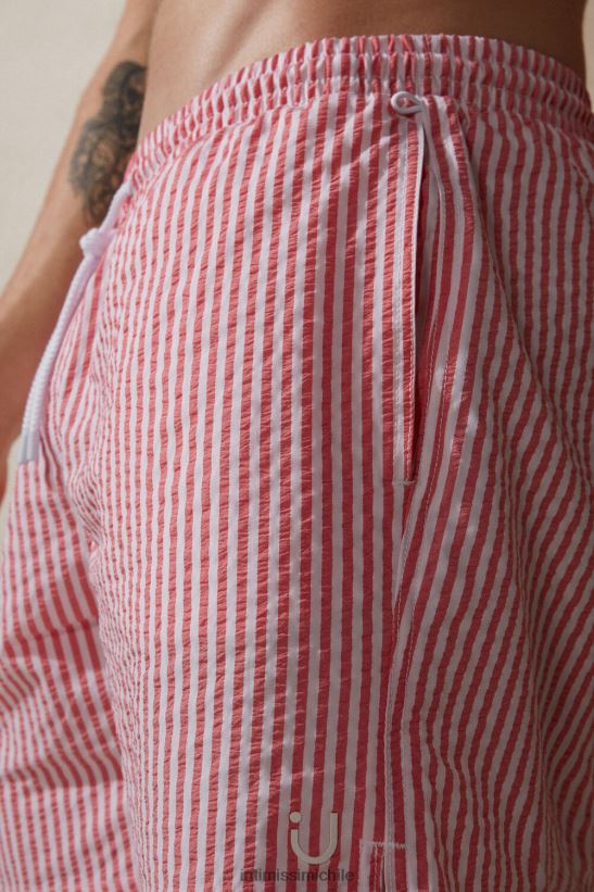 Intimissimi shorts de baño de sirsaca a rayas hombres 939i-blanco/rojo vestir L4BXFJ448