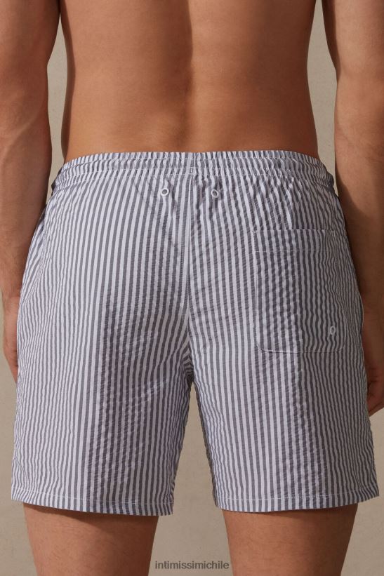 Intimissimi shorts de baño de sirsaca a rayas hombres 981i-blanco/azul vestir L4BXFJ444