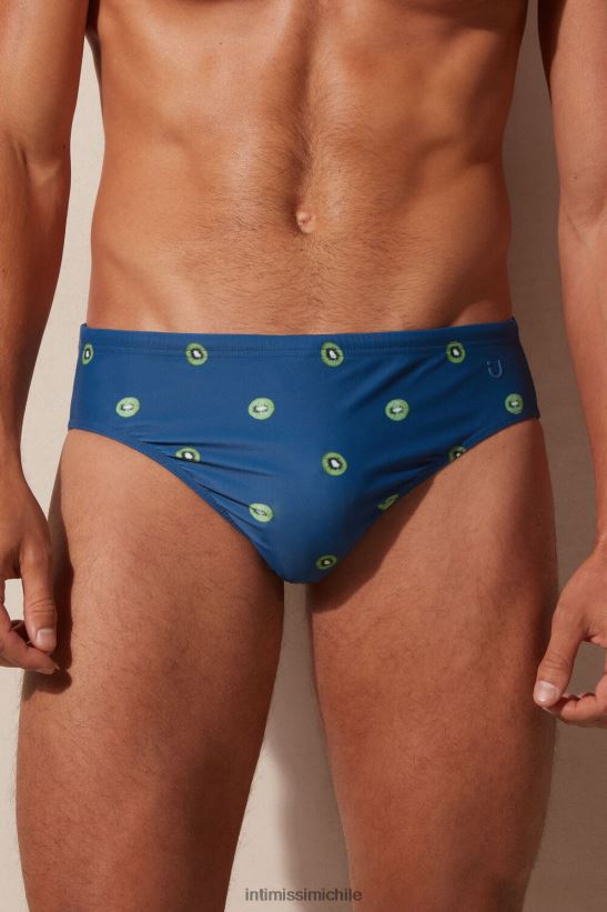 Intimissimi braguitas de baño con estampado de kiwis hombres 286j-kiwi-estampado azul pacífico vestir L4BXFJ437
