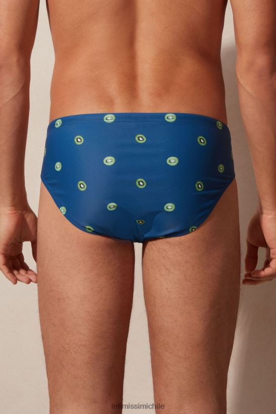 Intimissimi braguitas de baño con estampado de kiwis hombres 286j-kiwi-estampado azul pacífico vestir L4BXFJ437