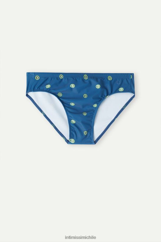 Intimissimi braguitas de baño con estampado de kiwis hombres 286j-kiwi-estampado azul pacífico vestir L4BXFJ437