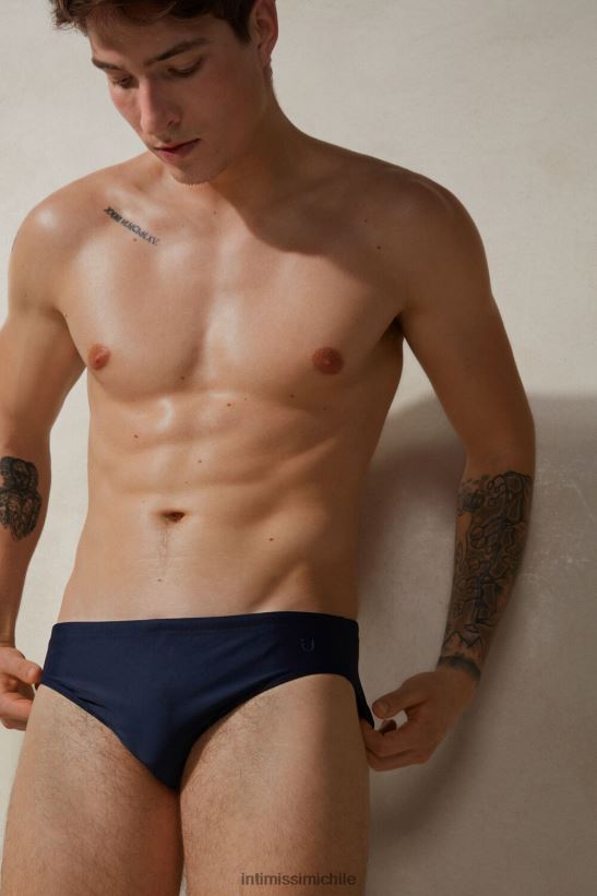 Intimissimi calzoncillos de baño lisos hombres 1467-azul intenso vestir L4BXFJ451