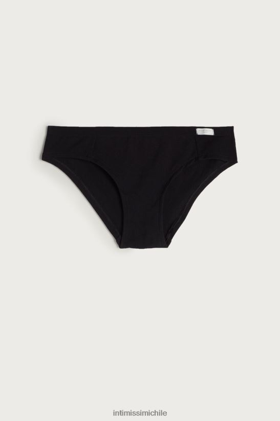 Intimissimi bragas de algodón natural mujer 019-negro ropa interior L4BXFJ1197