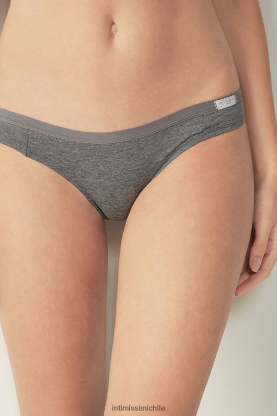 Intimissimi bragas de algodón natural mujer Mezcla gris nube 616i ropa interior L4BXFJ1126