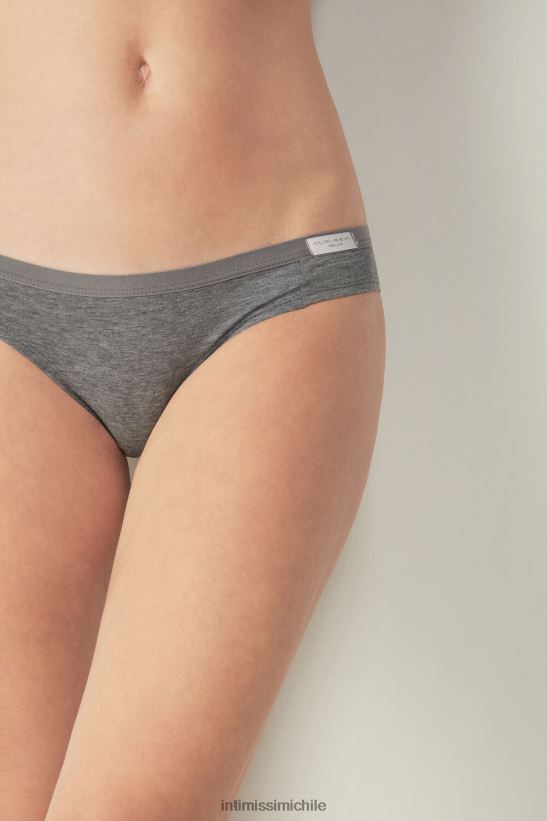 Intimissimi bragas de algodón natural mujer Mezcla gris nube 616i ropa interior L4BXFJ1126