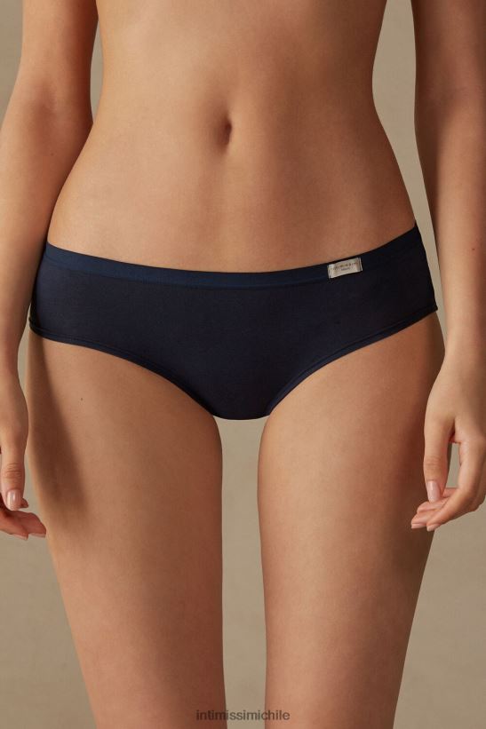 Intimissimi braguitas de algodón de cobertura total mujer 1467-azul intenso ropa interior L4BXFJ1031