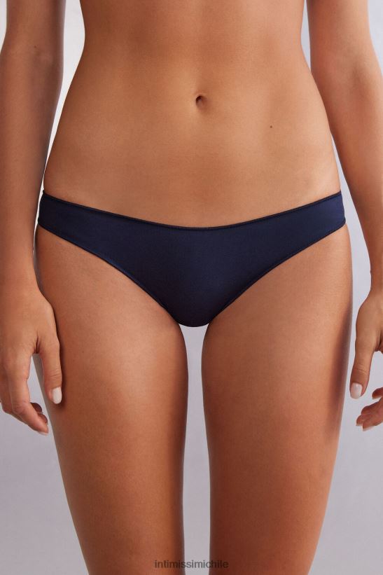 Intimissimi braguitas de algodón de talle bajo mujer 1467-azul intenso ropa interior L4BXFJ882