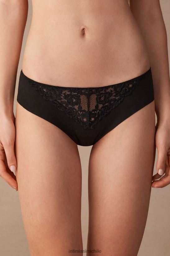 Intimissimi braguitas de algodón sin costuras con bonitas flores mujer 019-negro ropa interior L4BXFJ1045