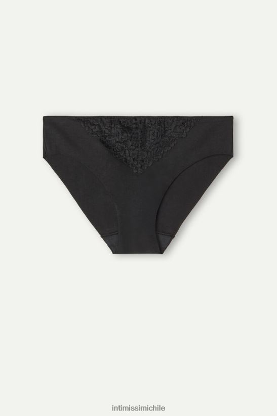 Intimissimi braguitas de algodón sin costuras con bonitas flores mujer 019-negro ropa interior L4BXFJ1045