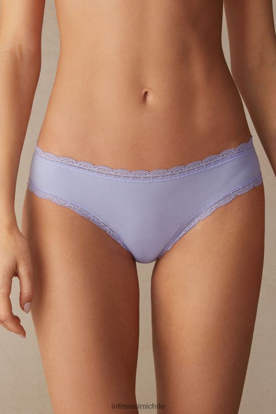 Intimissimi braguitas de algodón y encaje mujer 212j-lavanda dulce ropa interior L4BXFJ996