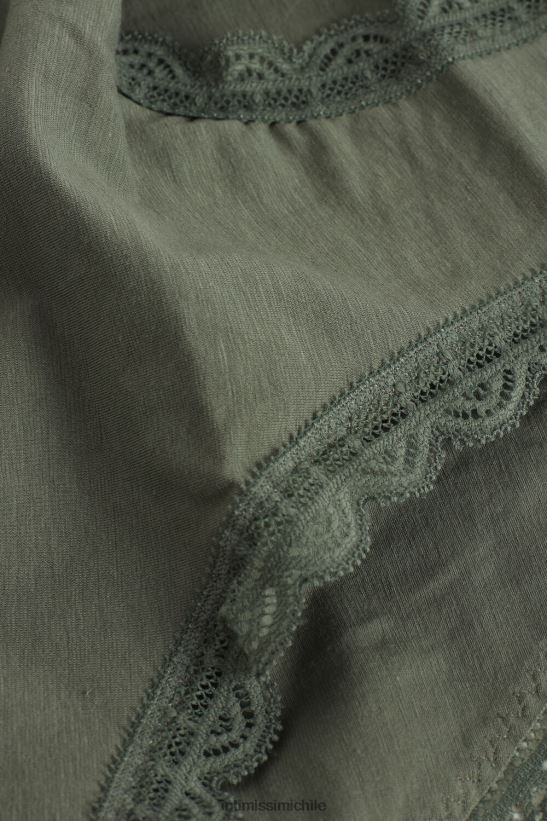 Intimissimi braguitas de algodón y encaje mujer 344j-salvia verde ropa interior L4BXFJ908