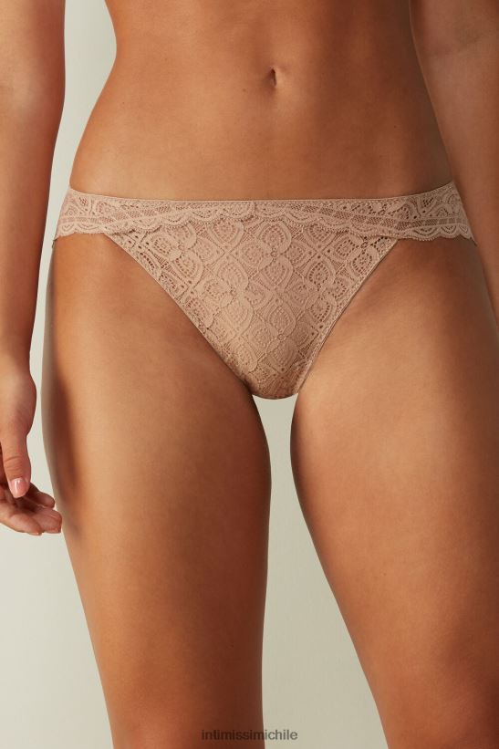 Intimissimi braguitas de encaje de talle bajo mujer 044-beige suave ropa interior L4BXFJ1065