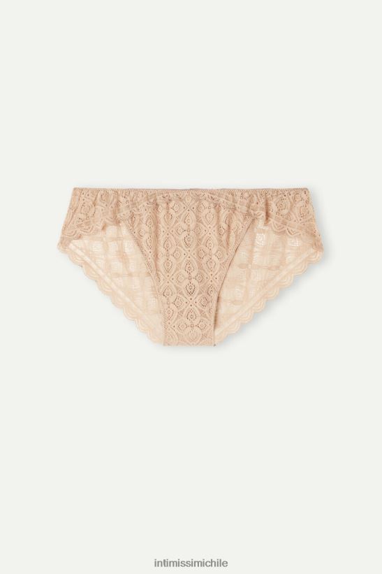 Intimissimi braguitas de encaje de talle bajo mujer 044-beige suave ropa interior L4BXFJ1065