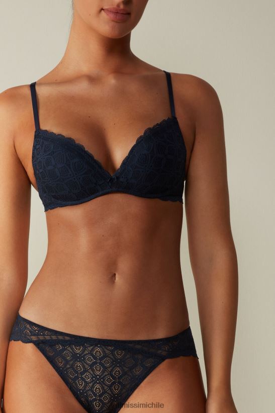 Intimissimi braguitas de encaje de talle bajo mujer 1467-azul intenso ropa interior L4BXFJ1081