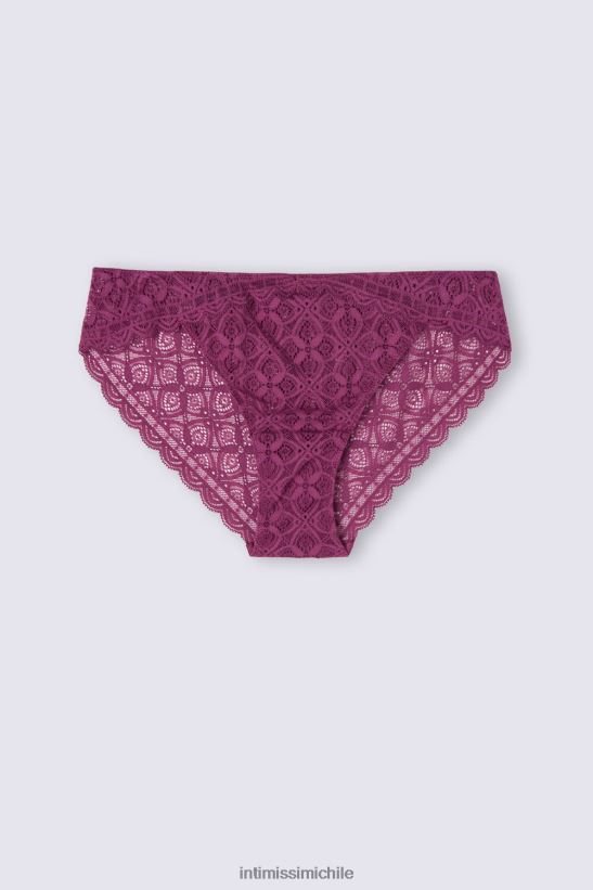 Intimissimi braguitas de encaje de talle bajo mujer 345j-vino morado ropa interior L4BXFJ867