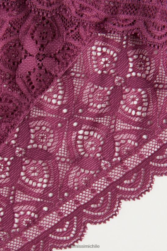 Intimissimi braguitas de encaje de talle bajo mujer 345j-vino morado ropa interior L4BXFJ867