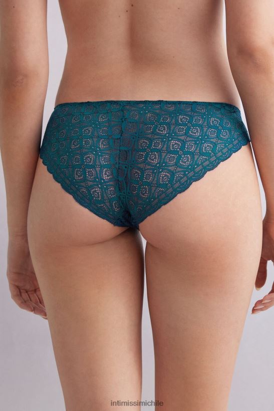 Intimissimi braguitas de encaje de talle bajo mujer 346j-azul verdoso ropa interior L4BXFJ863