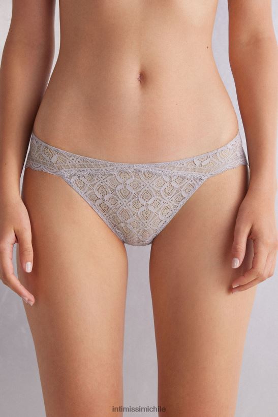 Intimissimi braguitas de encaje de talle bajo mujer 347j-gris hielo ropa interior L4BXFJ859