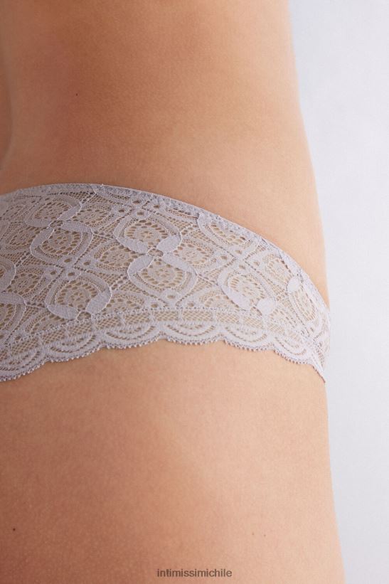 Intimissimi braguitas de encaje de talle bajo mujer 347j-gris hielo ropa interior L4BXFJ859