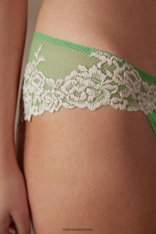 Intimissimi braguitas de flores bonitas mujer 215j-manzana menta/marfil ropa interior L4BXFJ955