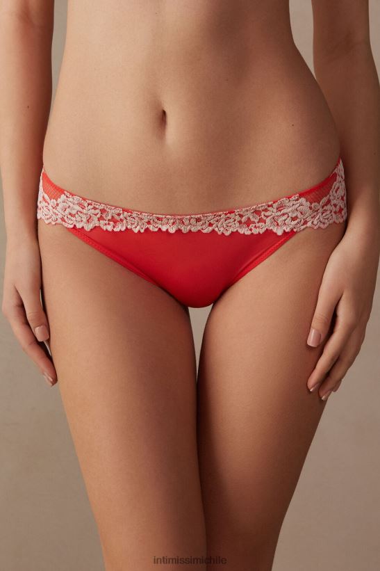 Intimissimi braguitas de flores bonitas mujer 216j-llama escarlata/marfil ropa interior L4BXFJ953