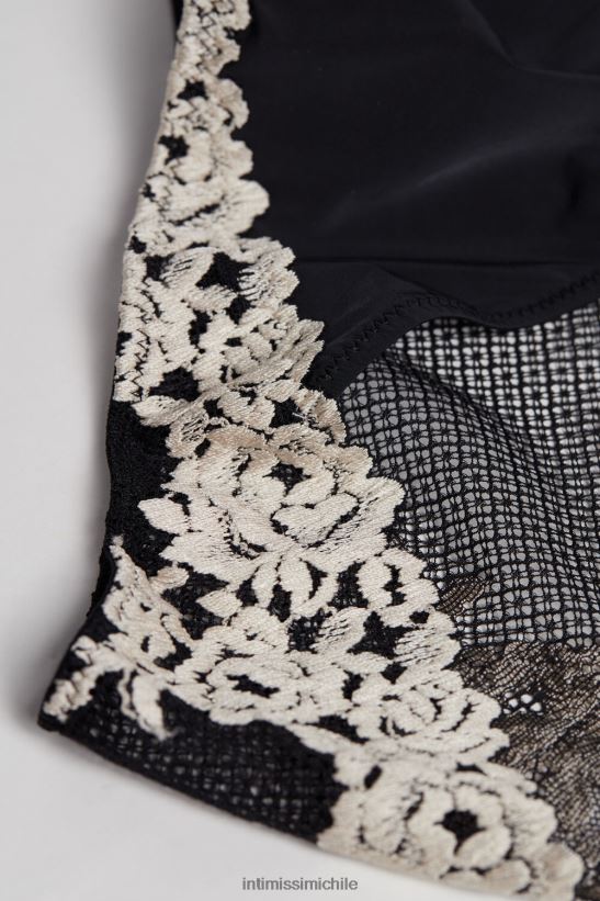 Intimissimi braguitas de flores bonitas mujer 9887-negro/marfil ropa interior L4BXFJ1152