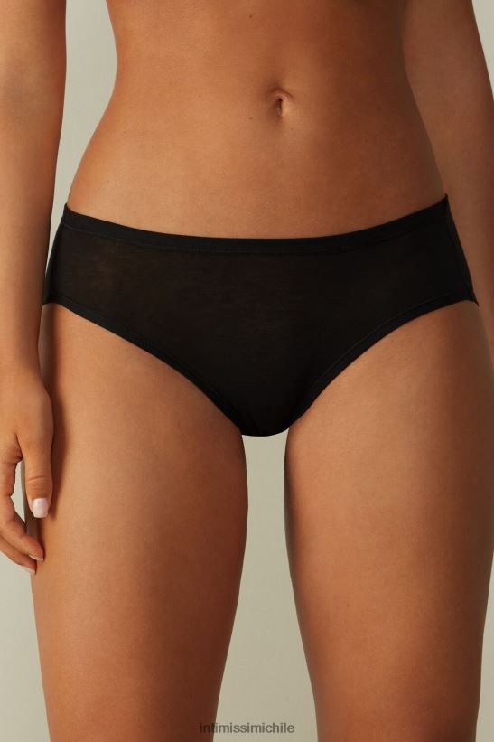 Intimissimi calzoncillos ultraligeros de algodón supima mujer 019-negro ropa interior L4BXFJ1142