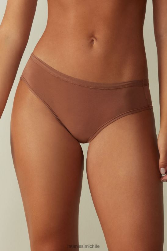 Intimissimi calzoncillos ultraligeros de algodón supima mujer 502i-beige oscuro ropa interior L4BXFJ1140