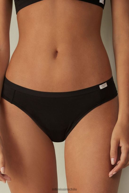 Intimissimi bragas brasileñas de algodón natural mujer 019-negro ropa interior L4BXFJ1195