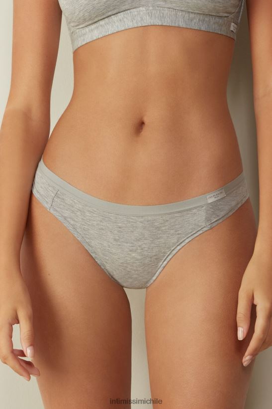 Intimissimi bragas brasileñas de algodón natural mujer 031-mezcla gris claro ropa interior L4BXFJ1192